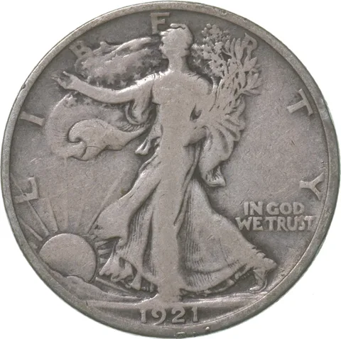 1921-D Walking Liberty Half Dollar Key Date a6111