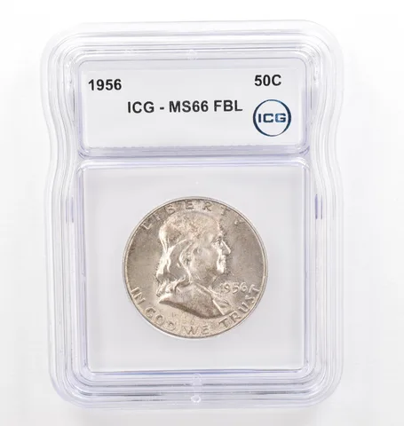 1956 Franklin Half Dollar MS66 FBL ICG Beautiful Tone *0235