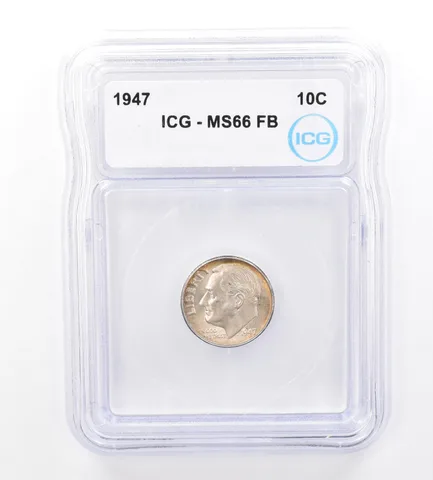 1947 Roosevelt Dime MS66 FB ICG Beautiful Tone *1697