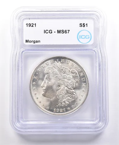 1921 Morgan Silver Dollar MS67 ICG *2087