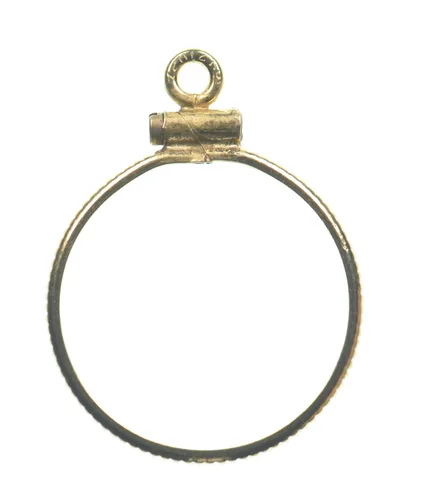 12k 0.6 Gram Gold Filled 15.5mm Coin Bezel Pendant Frame Edge *4922