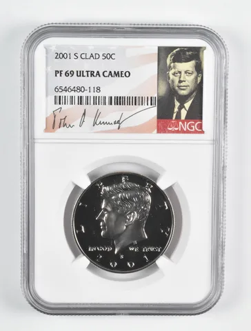 2001-S Kennedy Half Dollar CLAD PF69 NGC Special Lbl