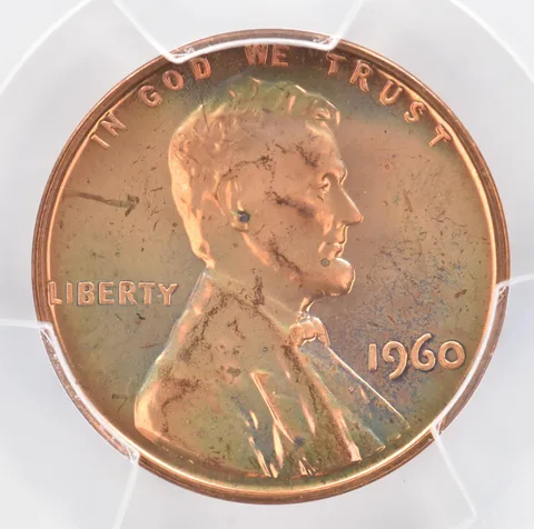 1960 Lincoln Memorial Cent Large Date PR64 RB PCGS Beautiful Tone *0972