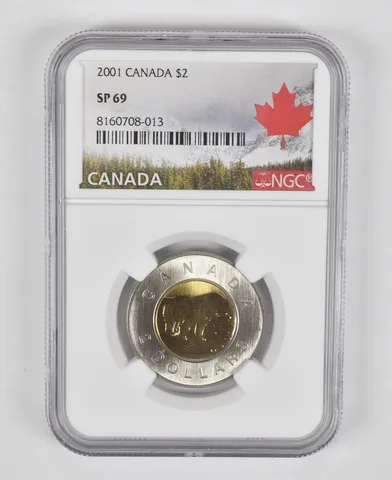 2001 Canada 2 Dollars Polar Bear SP69 NGC Canada Label