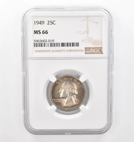 1949 Washington Quarter MS66 NGC Beautiful Tone *2314