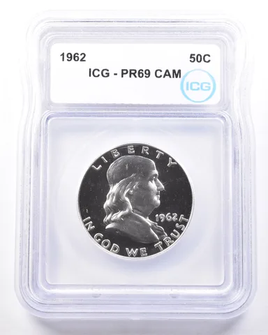1962 Franklin Half Dollar PR69 CAM ICG *7242