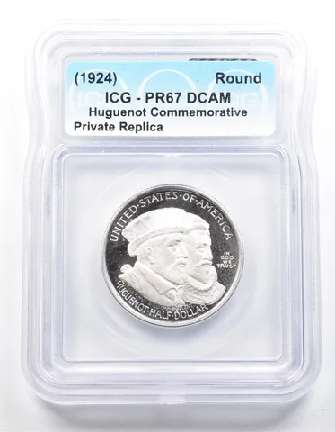 1924 Huguenot Half Dollar PR67 ICG Museum Gallery Strike *1293