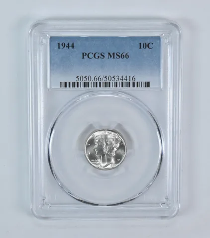 1944 Mercury Dime MS66 PCGS Blue Label