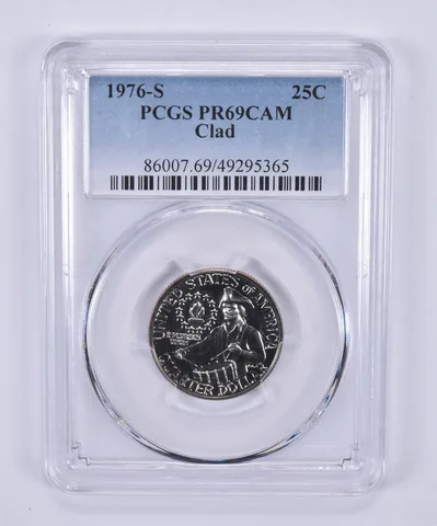 1976-S Washington Quarter CLAD PR69 CAM PCGS Blue Label