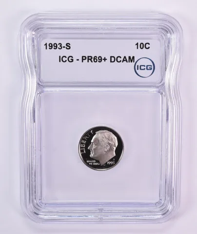 1993-S Roosevelt Dime PR69+ DCAM ICG