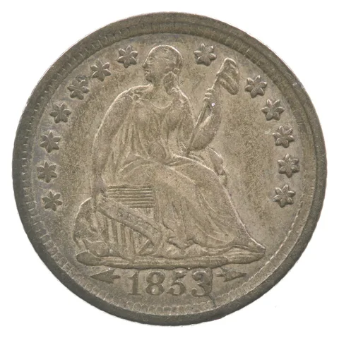 1853-O Seated Liberty Half Dime Arrows 53/1 *8250