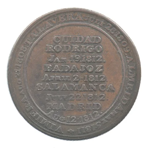 1812 Canada Ciudad Wellington Half Penny Token *7019