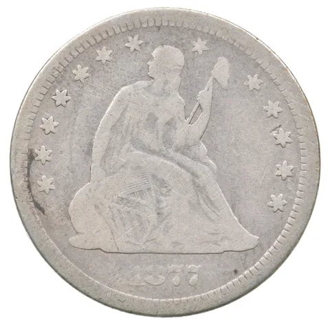 1877-CC Seated Liberty Quarter *8895