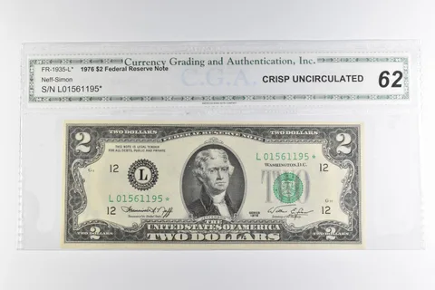 $2 1976 San Francisco, CA US FRN Green Seal FR-1935-L* a8168