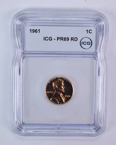 1961 Lincoln Memorial Cent PR69 RD ICG