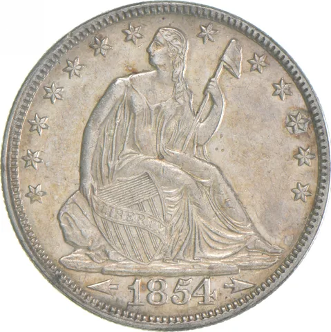 1854 Seated Liberty Half Dollar Arrows a7521