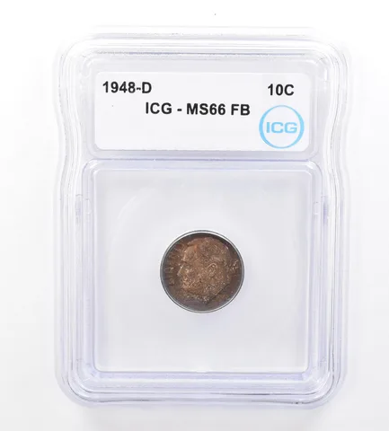 1948-D Roosevelt Dime MS66 FB ICG Beautiful Tone *1686