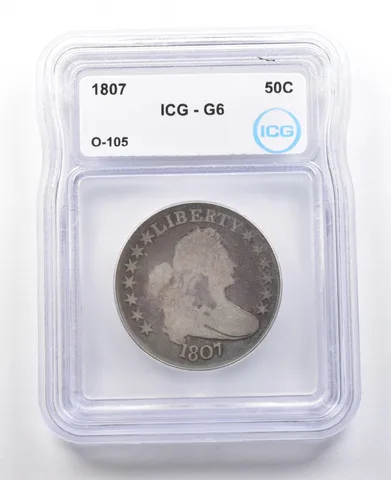 1807 Draped Bust Half Dollar O-105 G6 ICG *2944