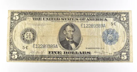 1914 $5 Richmond VA FRN Blue Seal Large Note Fr#861 *4707