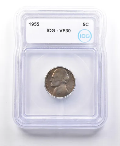 1955 Jefferson Nickel VF30 ICG *5019