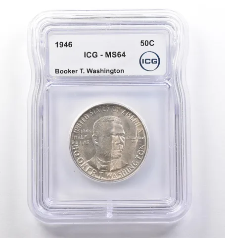 1946 Booker T Washington Commemorative Half Dollar MS64 ICG *0160