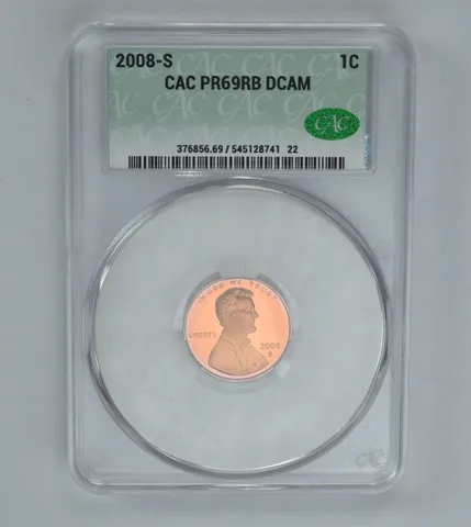 2008-S Lincoln Memorial Cent PR69 RB DCAM CAC CACg Beautiful Tone a1008