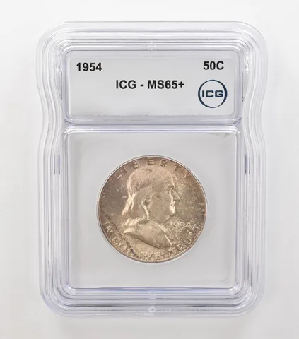 1954 Franklin Half Dollar MS65+ ICG Beautiful Tone a6876