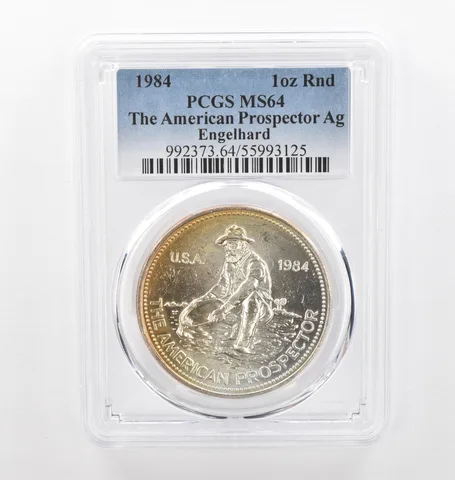 1984 Engelhard Prospector 1 Oz Silver MS64 PCGS Beautiful Tone *2156
