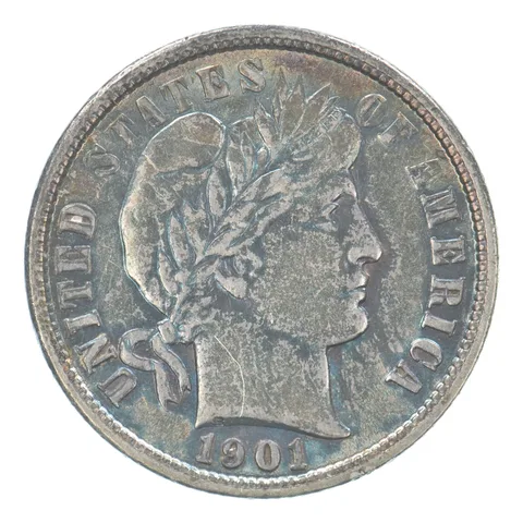 1901 Barber Dime Beautiful Tone *2454