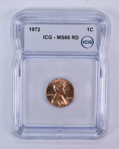 1972 Lincoln Memorial Cent MS66 RD ICG
