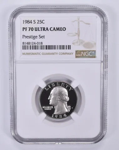 1984-S Washington Quarter Prestige Set PF70 UCAM NGC Brown Label