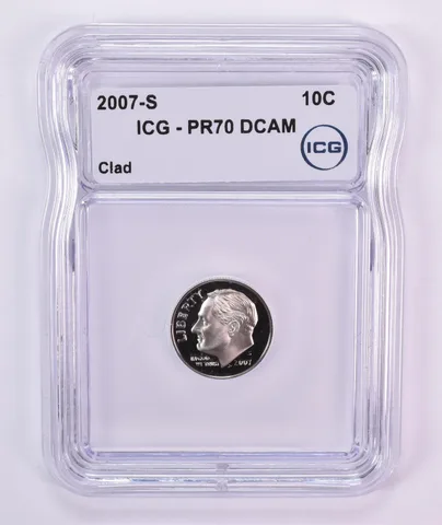 2007-S Roosevelt Dime PR70 DCAM ICG