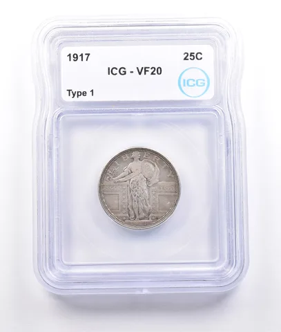 1917 Standing Liberty Quarter Type 1 VF20 ICG *6883