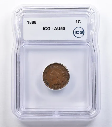 1888 Indian Head Cent AU50 ICG *2185