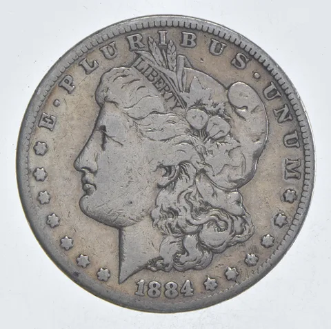 Early - 1884-S Morgan Silver Dollar - 90% US Coin *035