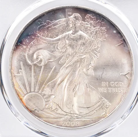 2008 American Silver Eagle MS66 PCGS Beautiful Tone *1394