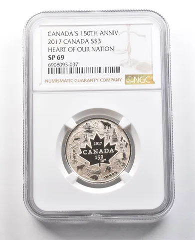 2017 Canada $3 Silver 150th Anniversary Heart Of Our Nation SP69 NGC *8411
