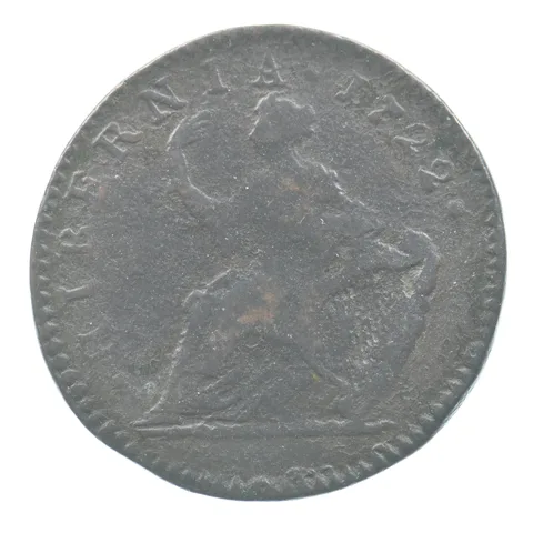 1722 Wood's Hibernia Farthing Colonial Issue *5076