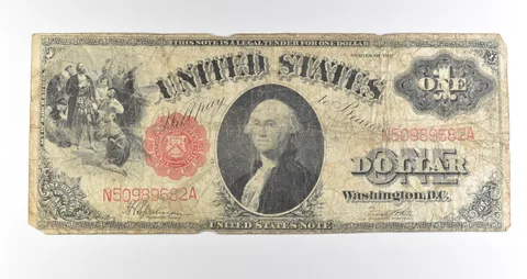 1917 $1 Legal Tender Large Note Red Seal *4549