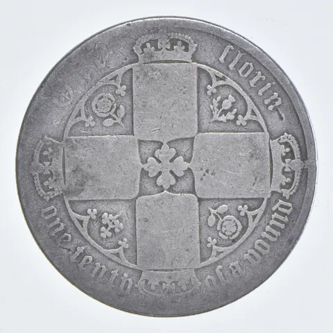 SILVER - WORLD Coin - 1851-1887 Great Britain 1 Florin - World Silver Coin *817