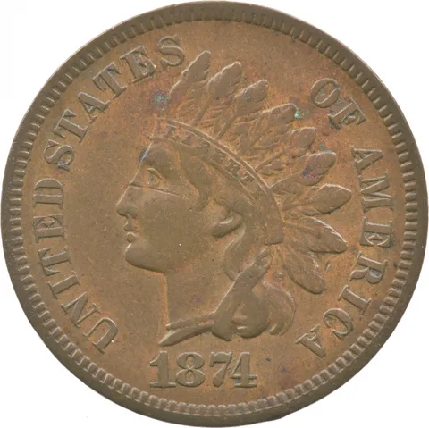 1874 Indian Head Cent a6905