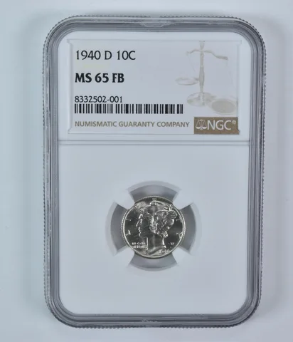 1940-D Mercury Dime MS65 FB NGC Brown Label