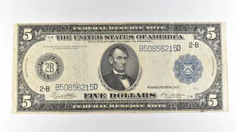 1914 $5 New York NY FRN Large Note Blue Seal *3133