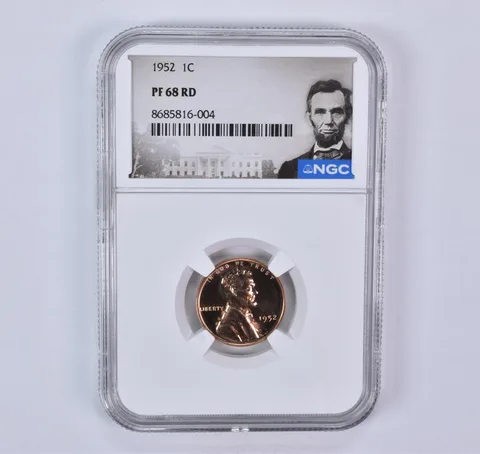 1952 Lincoln Wheat Cent PF68 RD NGC Special Label