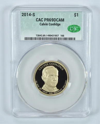 2014-S Presidential $1 Calvin Coolidge PR69 DCAM CAC CACg