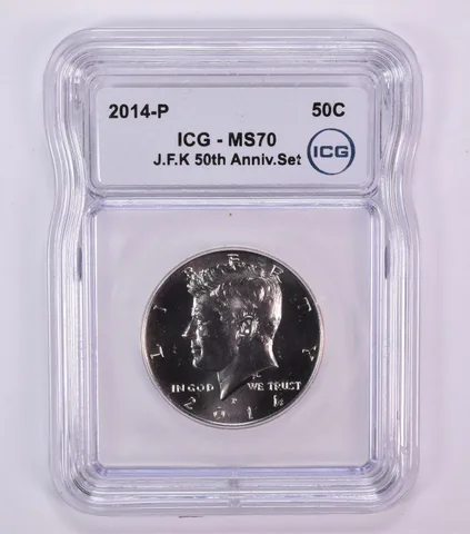 2014-P Kennedy Half Dollar 50th Anniversary Set MS70 ICG