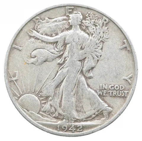1942-S Walking Liberty Half Dollar FS-101 DDO a8858