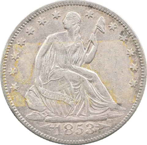 1853 Seated Liberty Half Dollar Arrows a5530