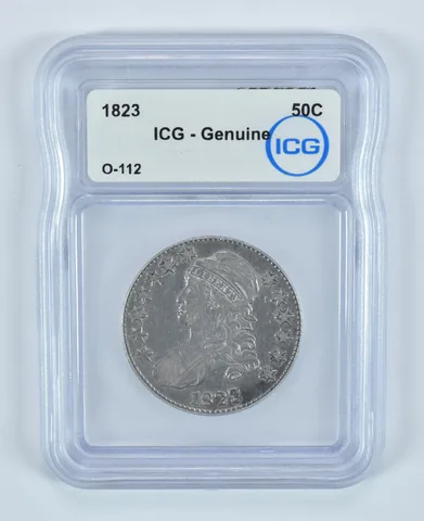 1823 Capped Bust Half Dollar O-112 Genuine ICG *9044