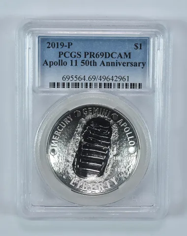 2019-P Apollo 11 Commemorative Dollar PR69 DCAM PCGS Blue Label